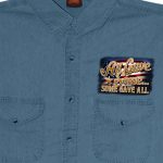 Hot Leathers GMD5407 Mens ‘Remembrance’ Sleeveless Blue Denim Shirt - Image 4