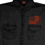 Hot Leathers GMD5430 Mens Black Flag Bullets Sleeveless Black Denim Shir - Image 4
