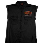 Hot Leathers GMD5453 Men’s ‘Bone Finger’ Sleeveless Black Denim Shirt