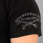 Hot Leathers GML1001 Men’s’ Faded Flag Skull Black T-Shirt - Image 2