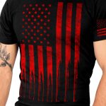 Hot Leathers GML1002 Men’s ‘American Flag Bullets’ Black T-Shirt - Image 4
