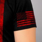 Hot Leathers GML1002 Men’s ‘American Flag Bullets’ Black T-Shirt - Image 2