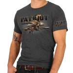 Hot Leathers GMD1004 Men’s Heather Gray ‘SSLV Patriot Gun’ T-Shirt
