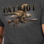 Hot Leathers GMD1004 Men’s Heather Gray ‘SSLV Patriot Gun’ T-Shirt - Image 3