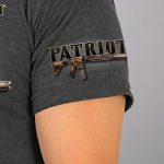 Hot Leathers GMD1004 Men’s Heather Gray ‘SSLV Patriot Gun’ T-Shirt - Image 2
