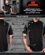 Hot Leathers GMM1002 Men’s Mechanics 2-Tone Sides Button Up Heavy-Duty Work Shirt for | Classic Mechanic Work Shirt - Image 2