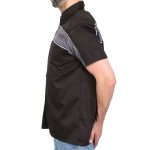 Hot Leathers GMM1006 Men’s 2 Tone Stripe Black and Gray Button Up Heavy-Duty Work Shirt for | Classic Mechanic Work Shirt - Image 5