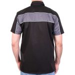 Hot Leathers GMM1006 Men’s 2 Tone Stripe Black and Gray Button Up Heavy-Duty Work Shirt for | Classic Mechanic Work Shirt - Image 4