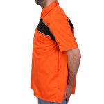 Hot Leathers GMM1007 Men’s 2 Tone Striped Orange/Black Button Up Heavy-Duty Work Shirt for | Classic Mechanic Work Shirt - Image 4