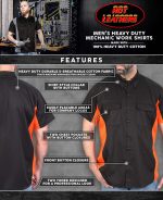 Hot Leathers GMM1008 Men’s 2 Tone Lowsides Button Up Heavy-Duty Work Shirt for | Classic Mechanic Work Shirt - Image 2