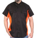 Hot Leathers GMM1008 Men’s 2 Tone Lowsides Button Up Heavy-Duty Work Shirt for | Classic Mechanic Work Shirt