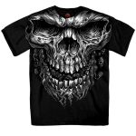 Hot Leathers GMS1237 Men’s ‘Shredder Skull Jumbo Print’ Black T-Shirt - Image 2