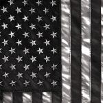 Hot Leathers GMS1334 Men’s ‘Jumbo Black and White US Flag’ Black T-Shirt - Image 3