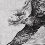 Hot Leathers GMS1368 Men’s ‘Pencil Eagle’ Heather T-Shirt - Image 2