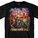 Hot Leathers GMS1407 Men’s ‘Remembrance All Gave Some’ Short Sleeve Black T-Shirt