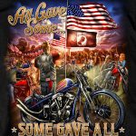 Hot Leathers GMS1407 Men’s ‘Remembrance All Gave Some’ Short Sleeve Black T-Shirt - Image 2