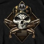 Hot Leathers GMS1415 Men’s ‘2nd Amendment Camo Skull’ Short Sleeve Black T-Shirt - Image 2