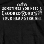 Hot Leathers GMS1438 Men’s ‘Crooked Road’ Short Sleeve Black T-Shirt - Image 2