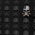 Hot Leathers GMS1440 Mens Skull Pattern Jumbo Print Black T-Shirt - Image 2