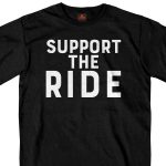 Hot Leathers Men’s Black ‘Support The Ride’ T-Shirt