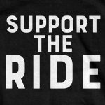 Hot Leathers Men’s Black ‘Support The Ride’ T-Shirt - Image 2