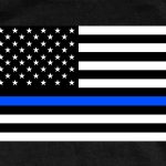 Hot Leathers GMS1445 Mens Thin Blue Line American Flag Black T-Shirt - Image 2