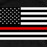 Hot Leathers GMS1446 Mens Thin Red Line USA Flag Black T-Shirt - Image 2