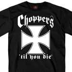 Hot Leathers GMS1455 Mens Classic Chopper’s ‘Til You Die Black T-Shirt