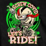 Hot Leathers GMS1474 Men’s Screw Covid Lets Ride Coronavirus Motorcycle Black T-Shirt - Image 2
