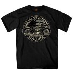 Hot Leathers GMS1475 Men’s Social Distancing Machine Black Short Sleeve T-Shirt