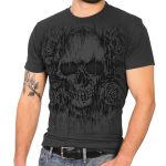 Hot Leathers GMS1478 Men’s Heather Gray ‘Grave Rub’ T-Shirt