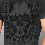 Hot Leathers GMS1478 Men’s Heather Gray ‘Grave Rub’ T-Shirt - Image 2
