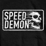 Hot Leathers GMS1487 Men’s Short Sleeve Speed Demon Skull Black T-Shirt - Image 2