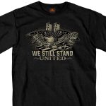 Hot Leathers GMS1493 Men’s Black ‘9-11 United We Stand Eagle’ T-Shirt