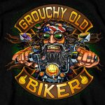 Hot Leathers GMS1508 Men’s ‘Grouchy Old Biker’ Black Biker T-Shirt - Image 2