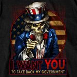 Hot Leathers GMS1527 Men’s Black Short Sleeve Uncle Sam Government T-Shirt - Image 2