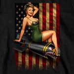 Hot Leathers GMS1528 Men’s Black Patriotic Pinup T-Shirt - Image 2