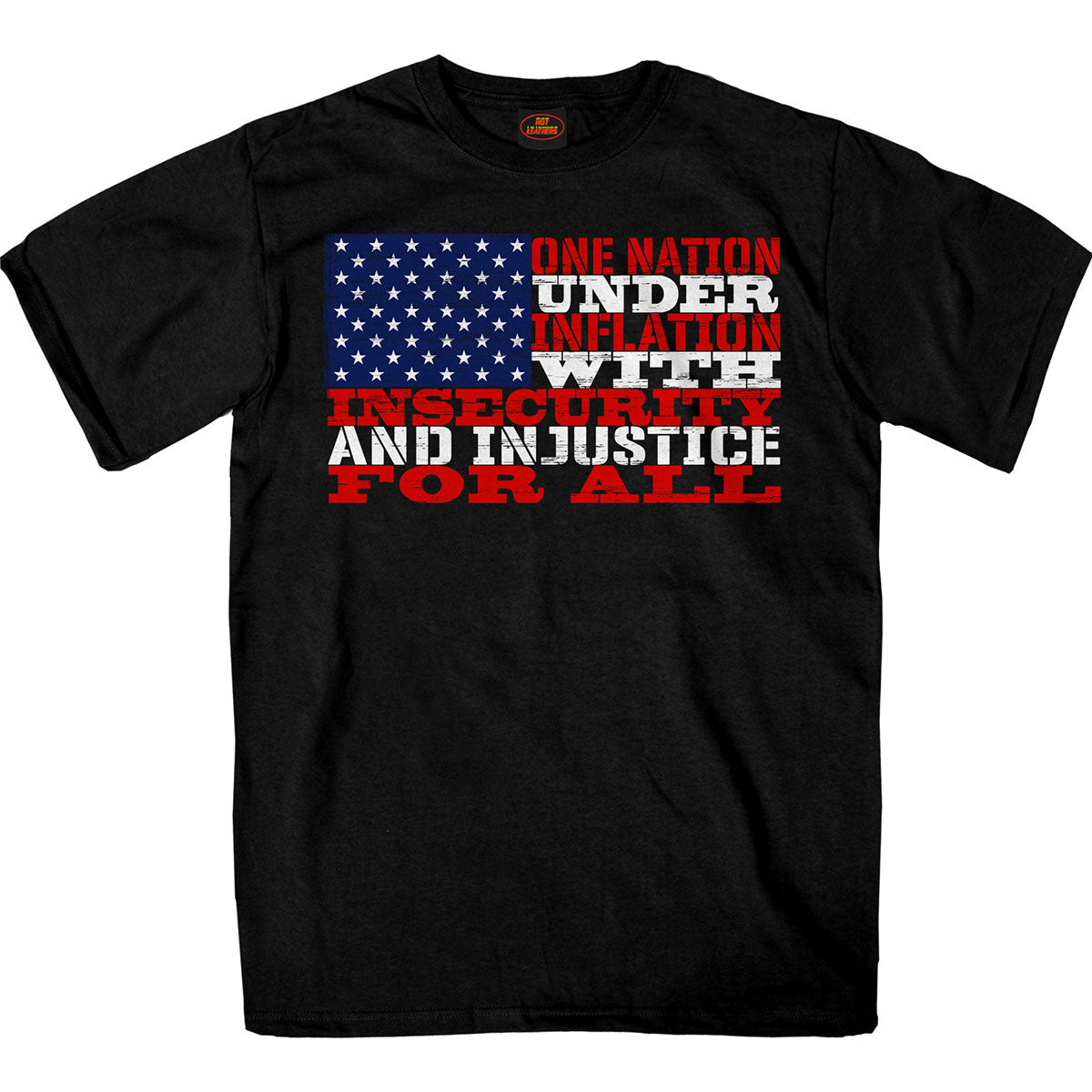 Hot Leathers GMS1531 Men’s Black ‘One Nation Under Inflation’ T-Shirt