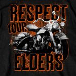 Hot Leathers GMS1533 Men’s Black Respect Your Elders Short Sleeve T-Shirt - Image 2