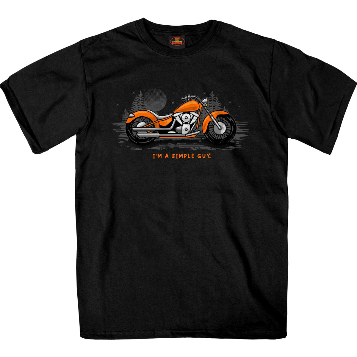Hot Leathers GMS1536 Men’s Black I’m a Simple Guy T-Shirt