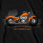 Hot Leathers GMS1536 Men’s Black I’m a Simple Guy T-Shirt - Image 2