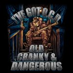 Hot Leathers Men’s OCD Old Cranky and Dangerous Mens Black T-Shirt GMS1543 - Image 2
