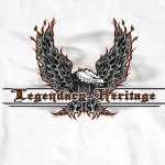 Hot Leathers GMS2009 Men’s ‘Flaming Up Wings Eagle’ Long Sleeve White Shirt - Image 3