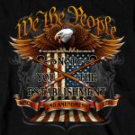 Hot Leathers GMS2358 Men’s ‘We the People’ Long Sleeve Black Shirt - Image 2