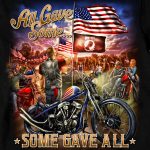 Hot Leathers GMS2407 Men’s ‘Remembrance All Gave Some’ Long Sleeve Black T-Shirt - Image 2