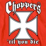 Hot Leathers GMS2456 Mens Classic Choppers ‘Til You Die Red Long Sleeve Shirt - Image 2