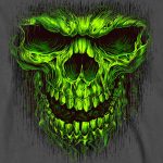 Hot Leathers GMS2457 Men’s Shredder Skull Long Sleeve Charcoal Shirt - Image 2