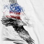 Hot Leathers GMS2479 Men’s Long Sleeve Pencil Eagle Patriotic White Shirt - Image 2