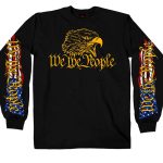 Hot Leathers GMS2485 Men’s Long Sleeve We The People Eagle Black Shirt