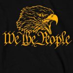 Hot Leathers GMS2485 Men’s Long Sleeve We The People Eagle Black Shirt - Image 2